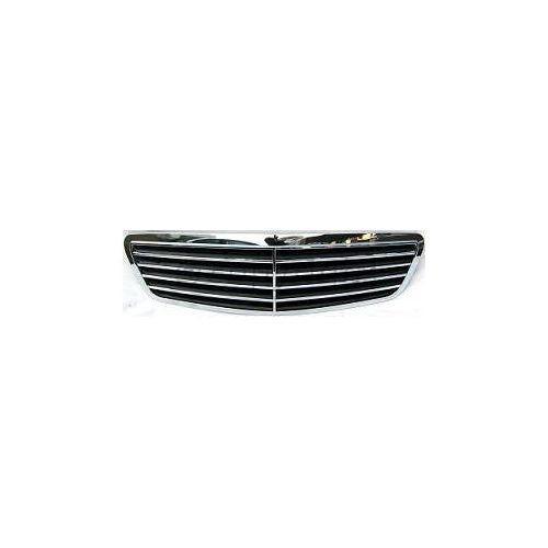 2000-2002 Mercedes S-class Grille, Chrome Shell/Black - Classic 2 Current Fabrication