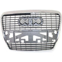 2005-2008 Audi A6 Quattro Grille, Chrome Shell/Silver Black Insert - Classic 2 Current Fabrication